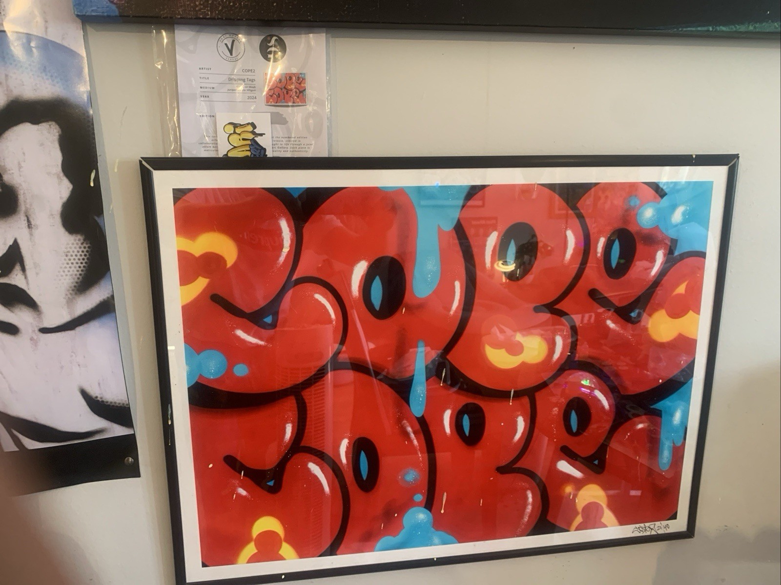 graffiti art original signed COPE2 Dripping Tags COA INCLUDED SOLD OUT LMTD @40