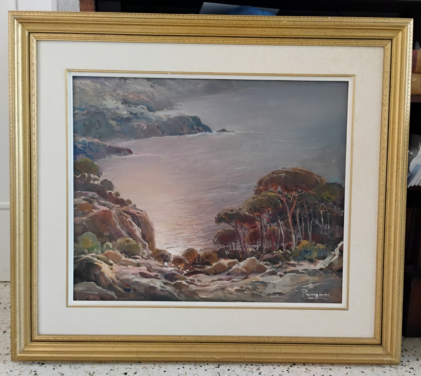 FARRAN PONSJOAN (b.1940) FINE SPANISH LANDSCAPE OIL PAINTING COSTA BRAVA 1981