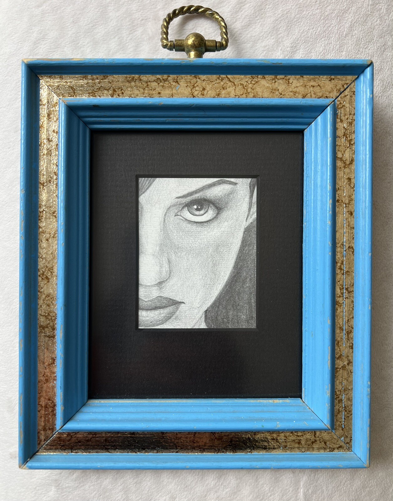 Original Vintage Graphite Sketch Signed J Belknap Rare Beauty Small Painting