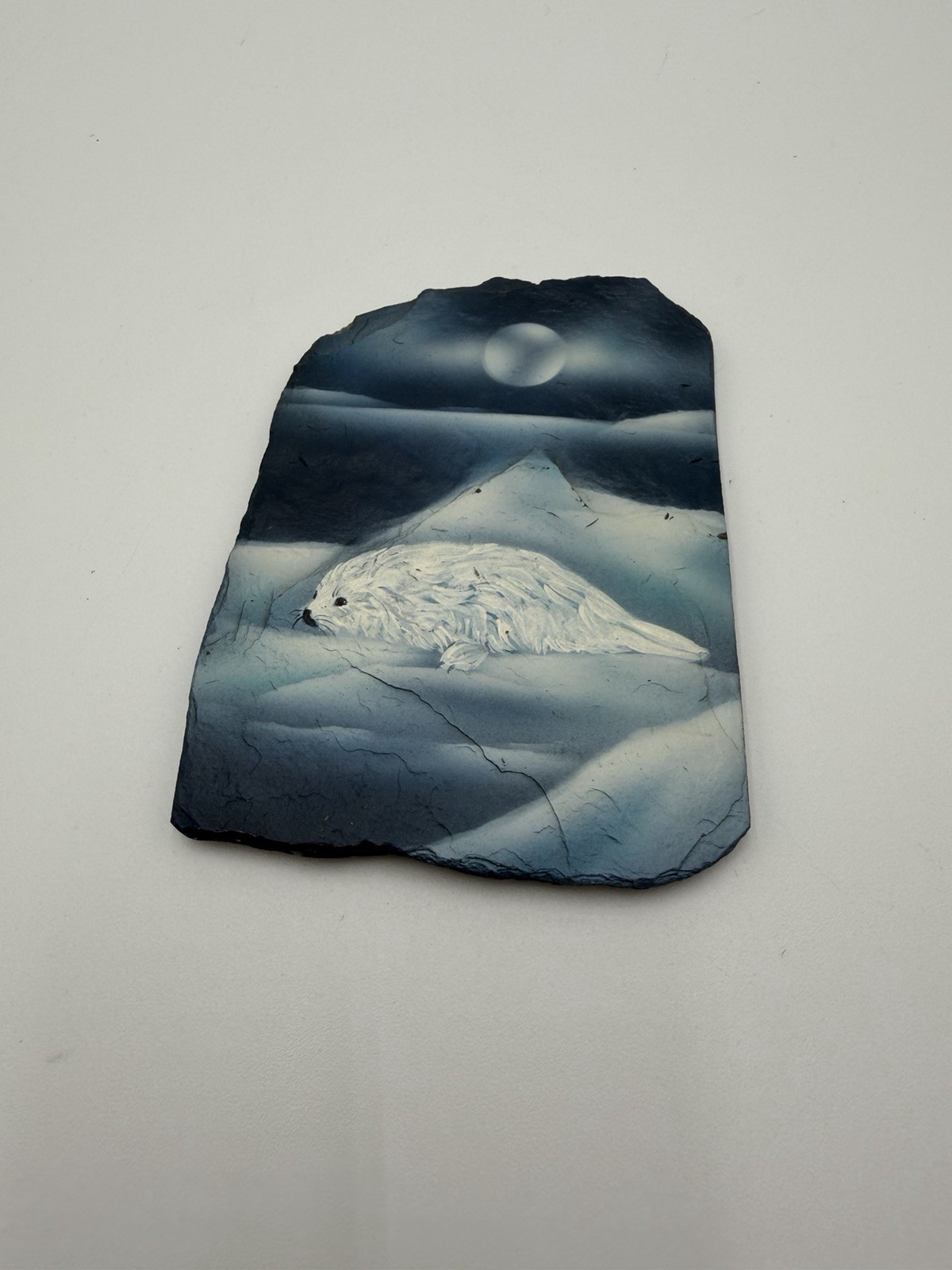 Hand Painted Slate Seal Art Bay Life Art Atlantic Canada Nautical Decor