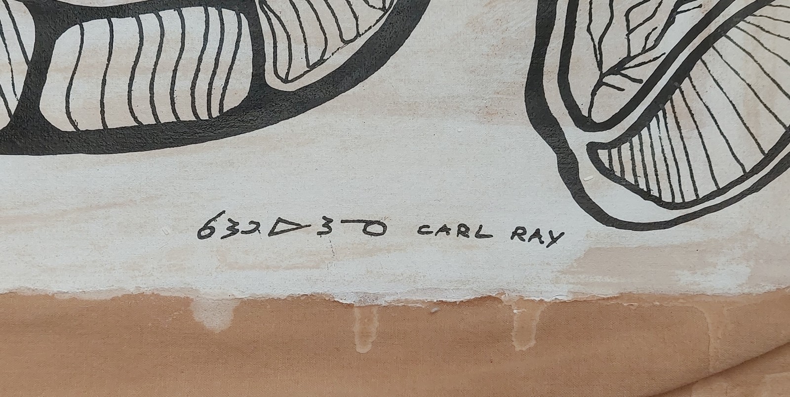 Carl Ray Signed Indigenous Abstract Oil Painting on Canvas – Canadian Art