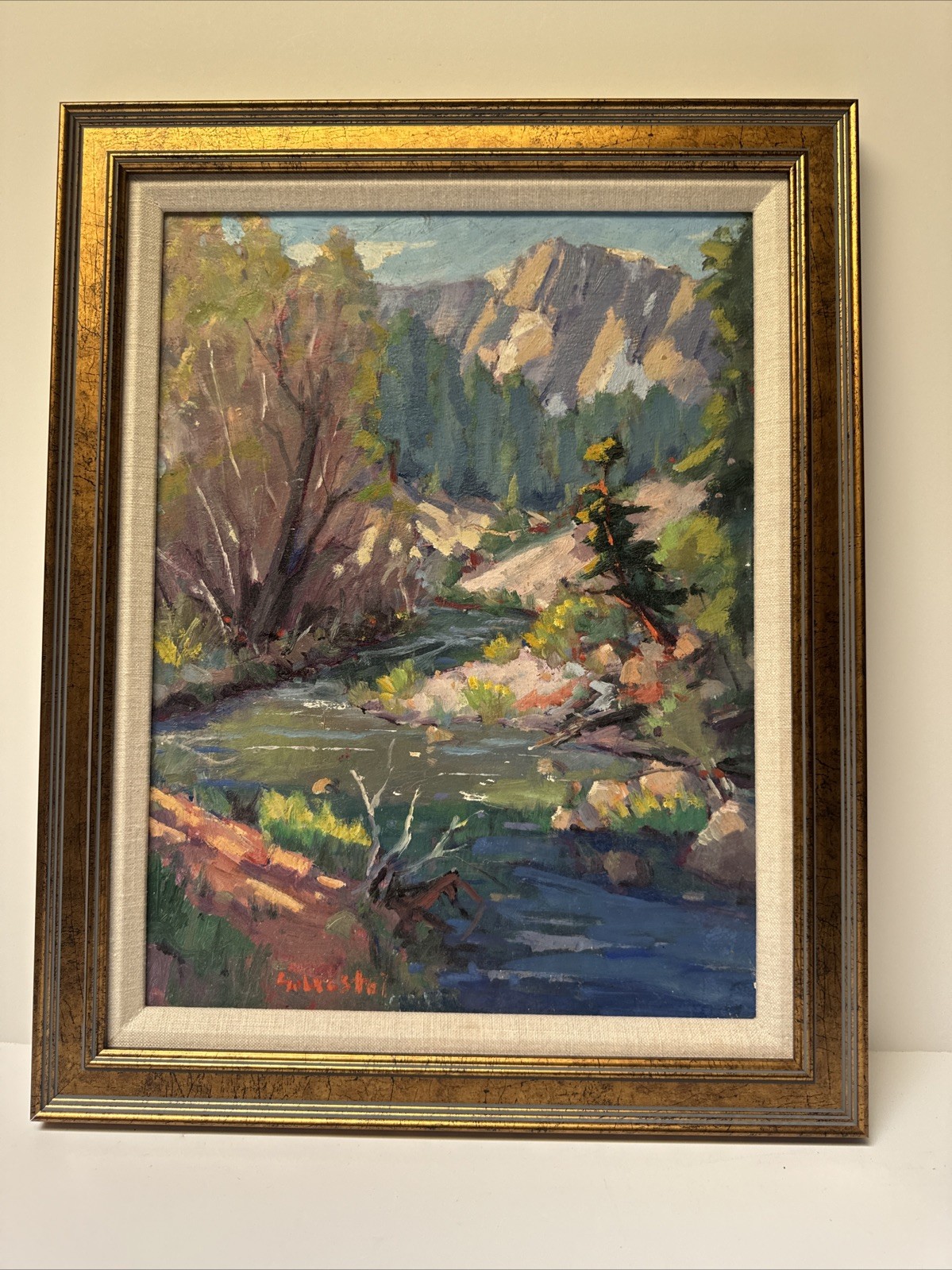 American Landscape Painting Mountains California Silvio Silvestri Impressionist
