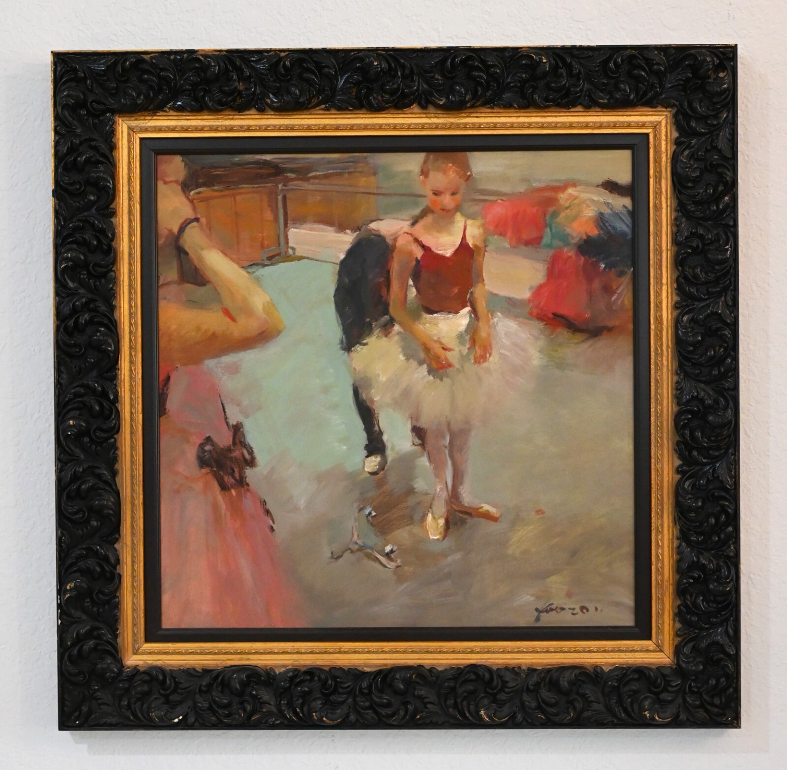 Hua Chen 1952- Chinese ORIGINAL Painting w/ Gallery COA «Before the Performance»