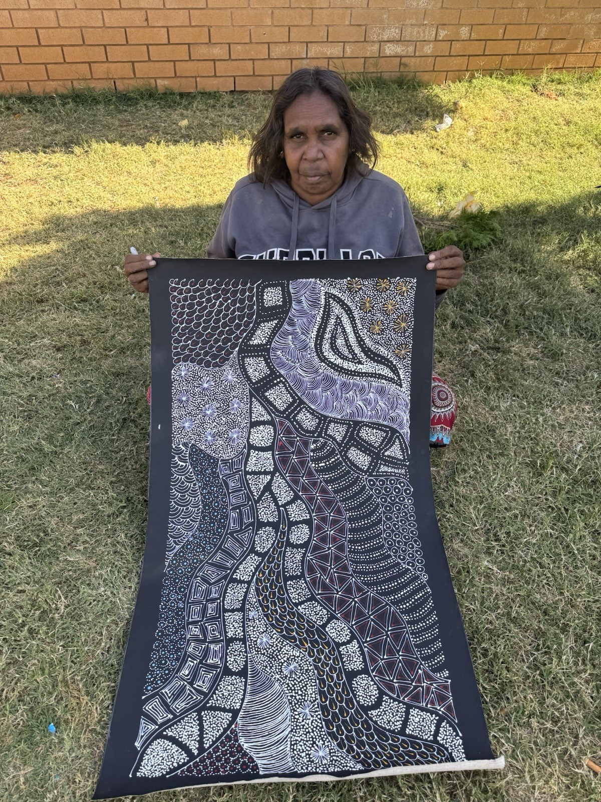 Rayleen Price Pula, Authentic Aboriginal art .Incl Photo’s and COA.