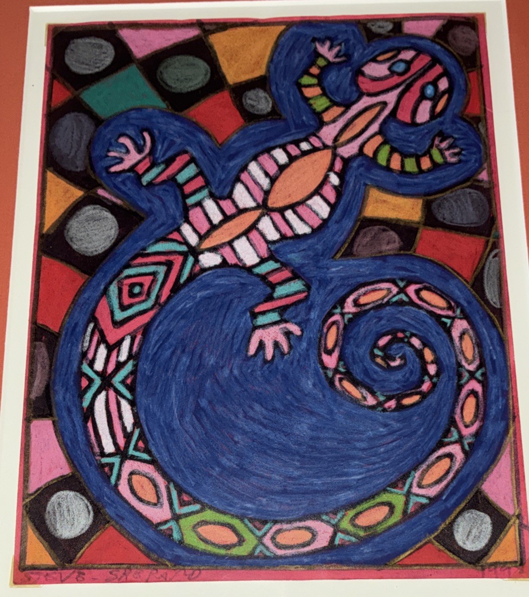 STEVE SHEPARD- Mississippi 1998 Original Framed/Matted/Signed Painting-GECKO