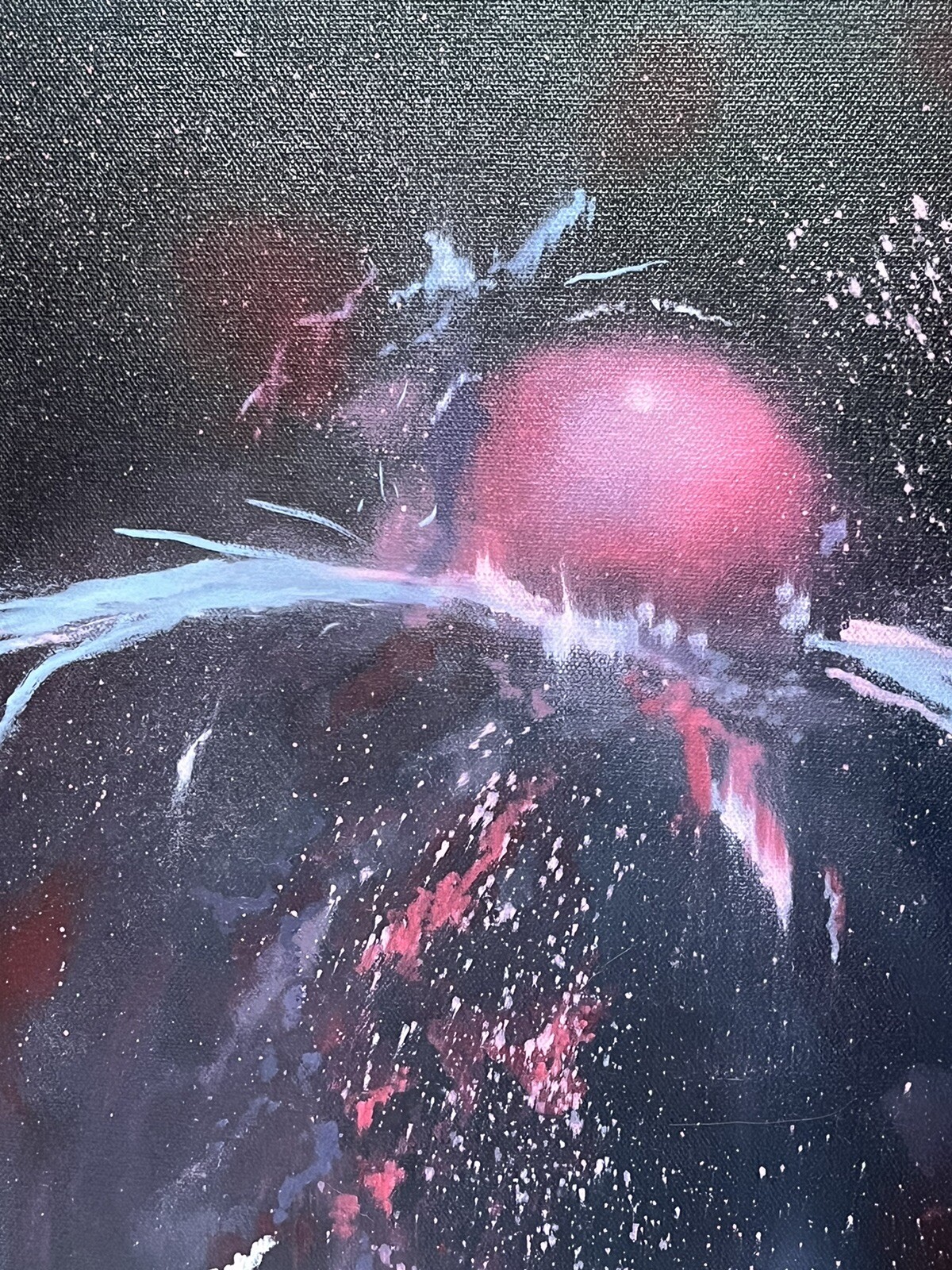 Space Galaxy Painting Nebula Star Sky Canvas Board Outer Space Original Art