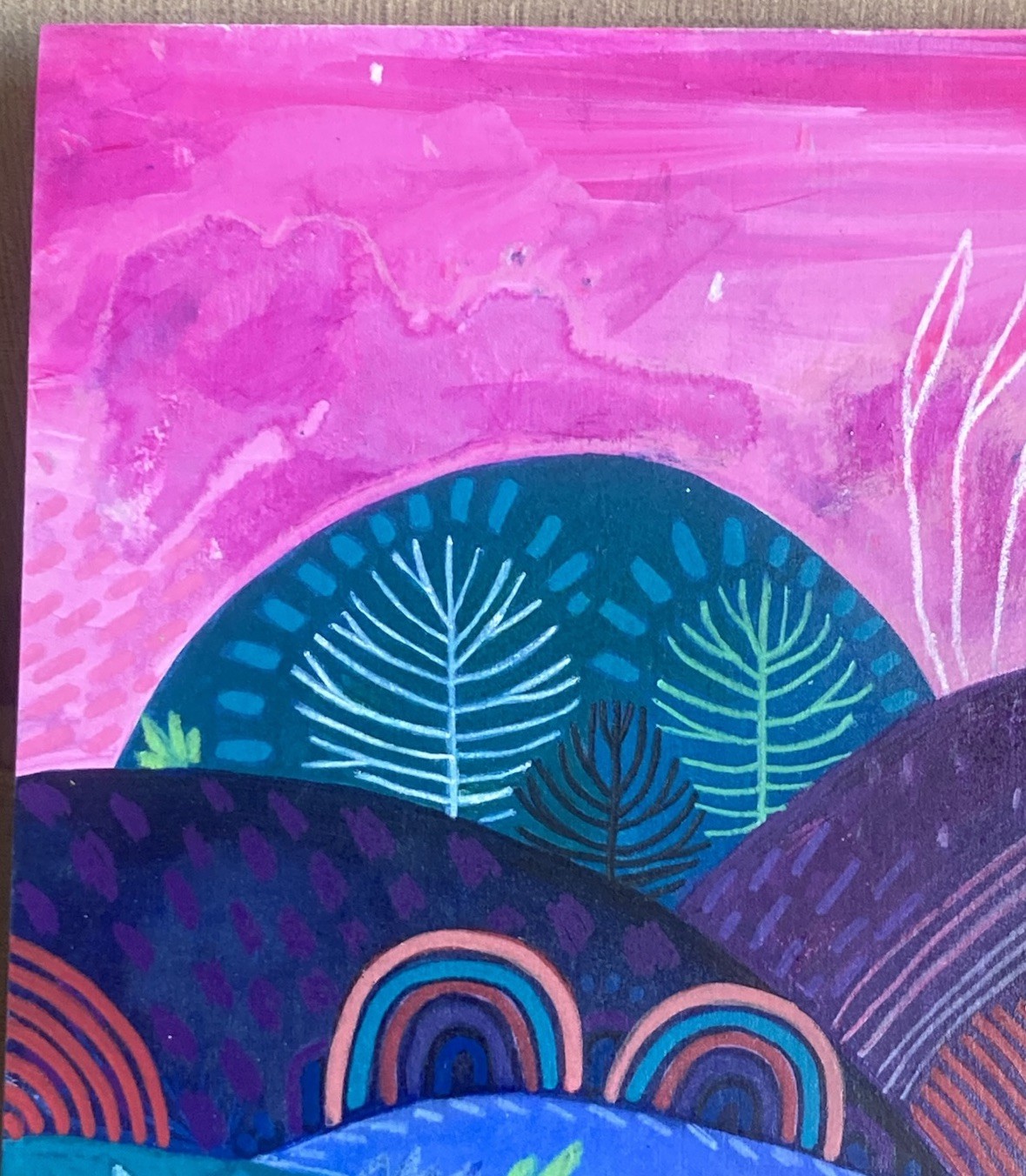 Sunrise Sunset by Jessica Swift Original 2024 Signed Acrylic Painting On Canvas