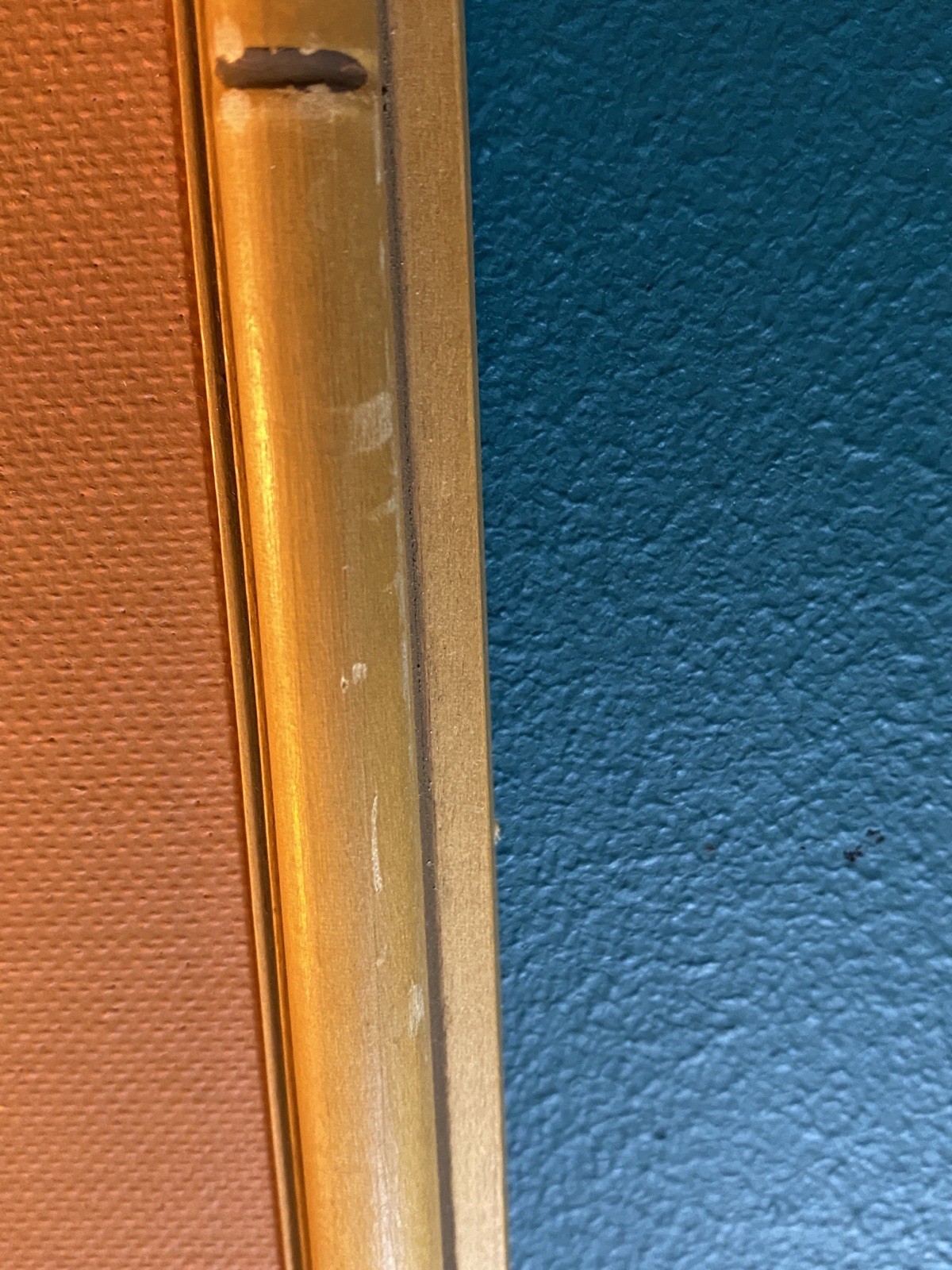 MCM Tiki Painting In Bamboo Style Frame By Ron 11” X 21”