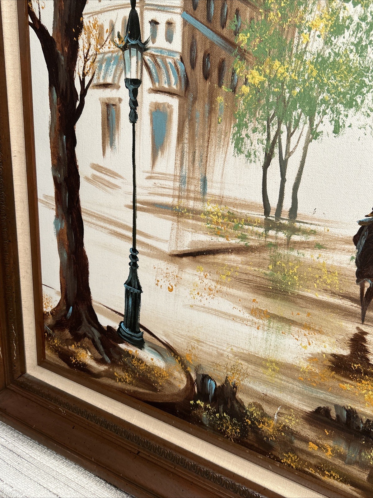 Signed~Framed Oil Painting By Impressionist A Armstrong~Paris Street