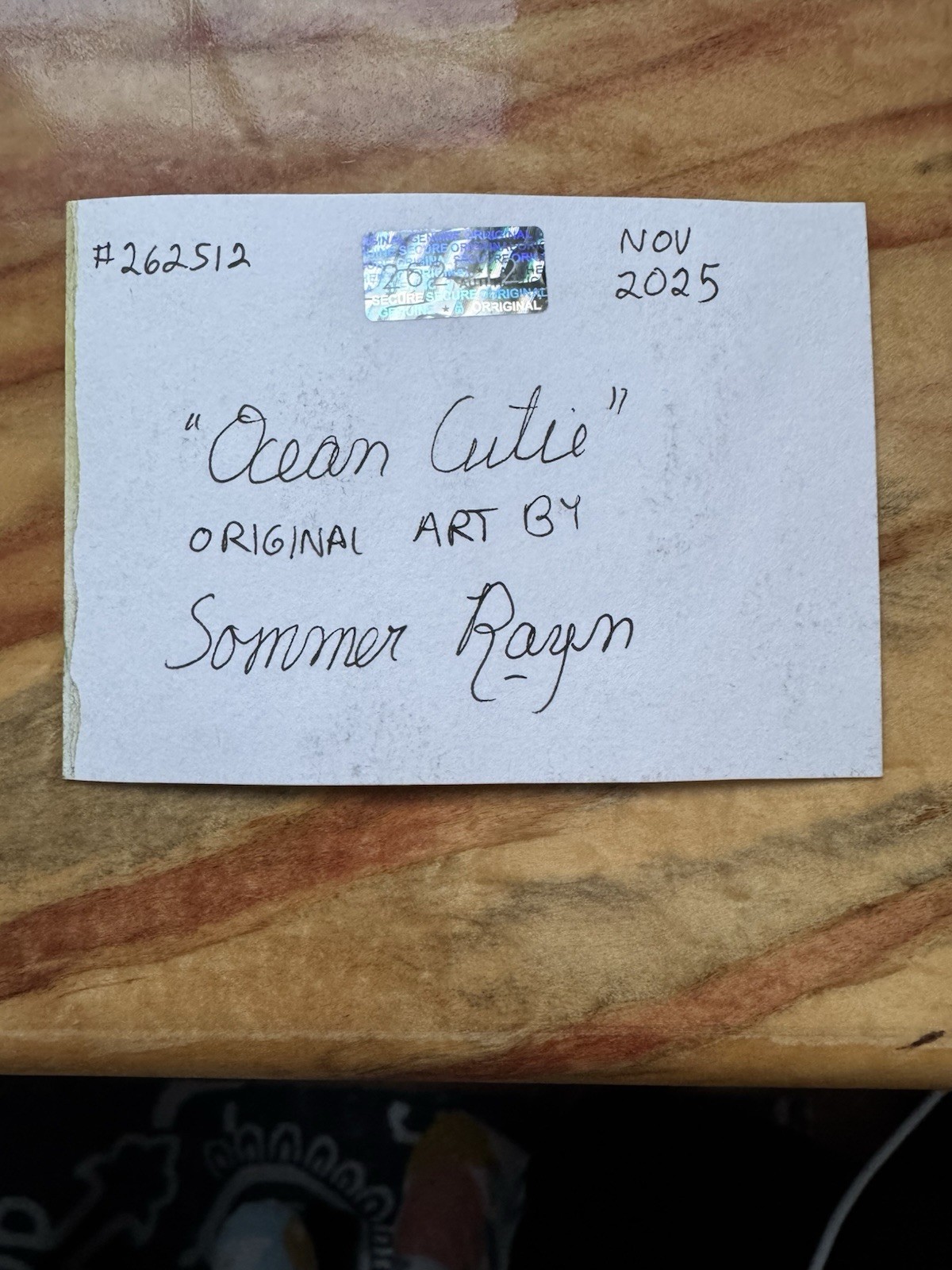 Aceo Original Art Trading Card, happy little fish in ocean, Art By Sommer Rayn