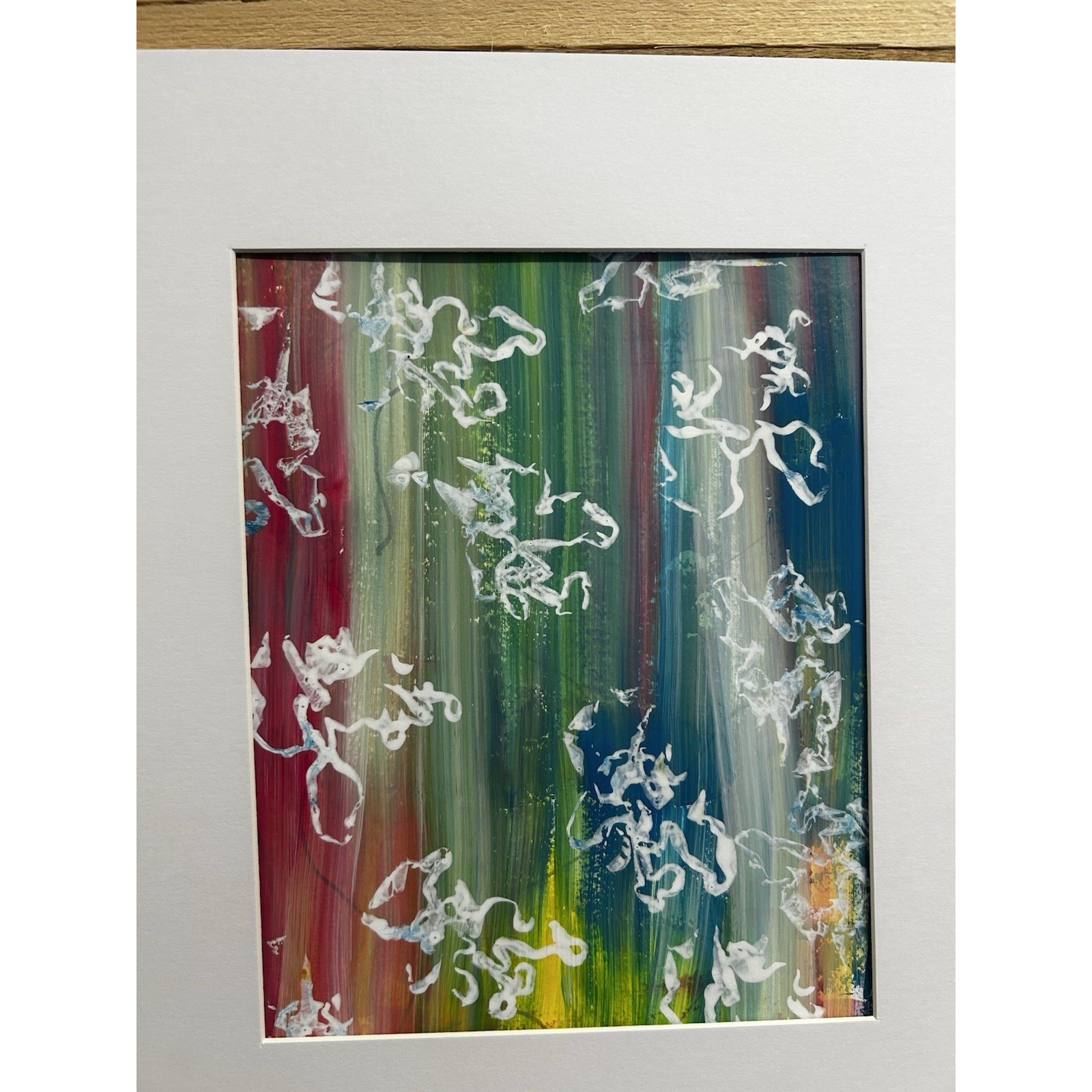 Original 11X14 Abstract Expressionism Wall Art PAPER Titled Colorful Illusions