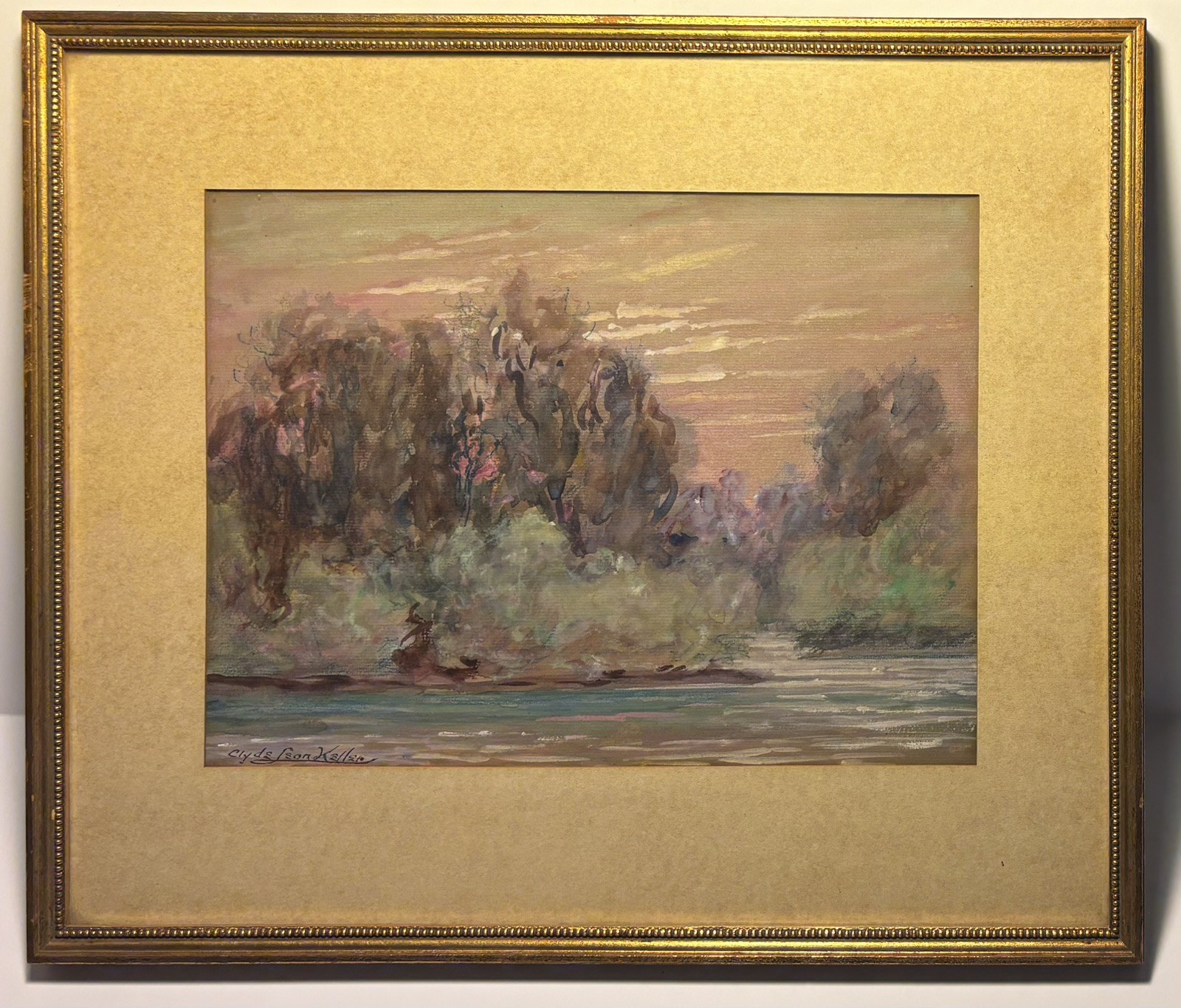 Clyde Leon Keller Romantic Landscape Oil Painting Northwest Impressionism Signed