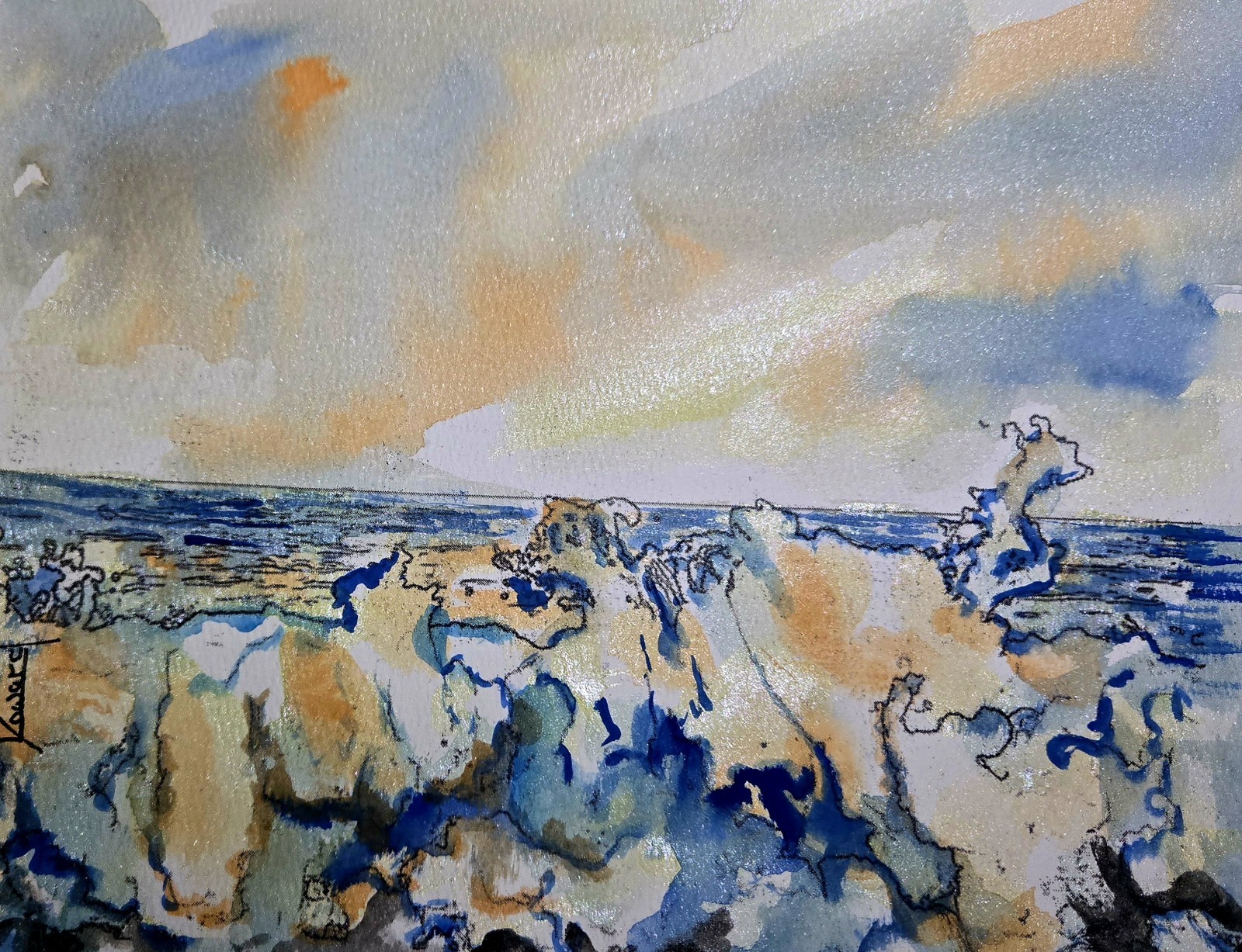 ORIGINAL Watercolor painting «Hope In The Midst 2»