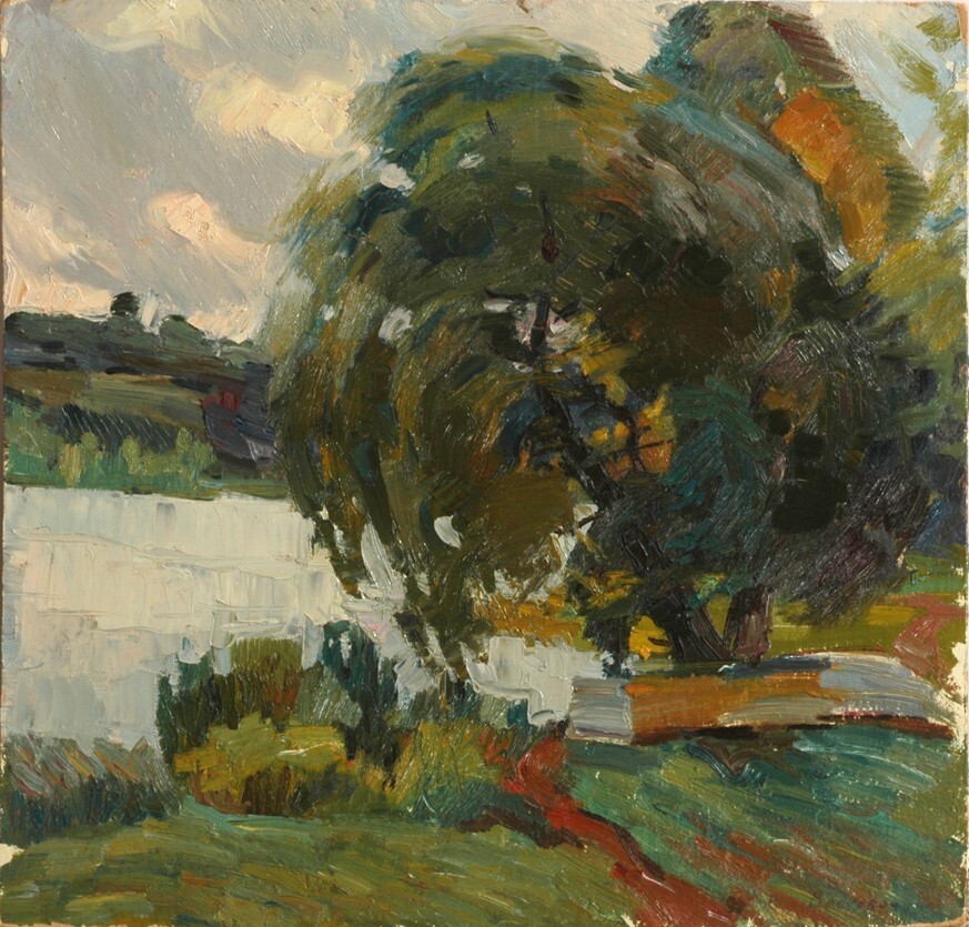Anatoli Vaskevich (b.1936) «Riverside», Oil Painting, 1969 (1)