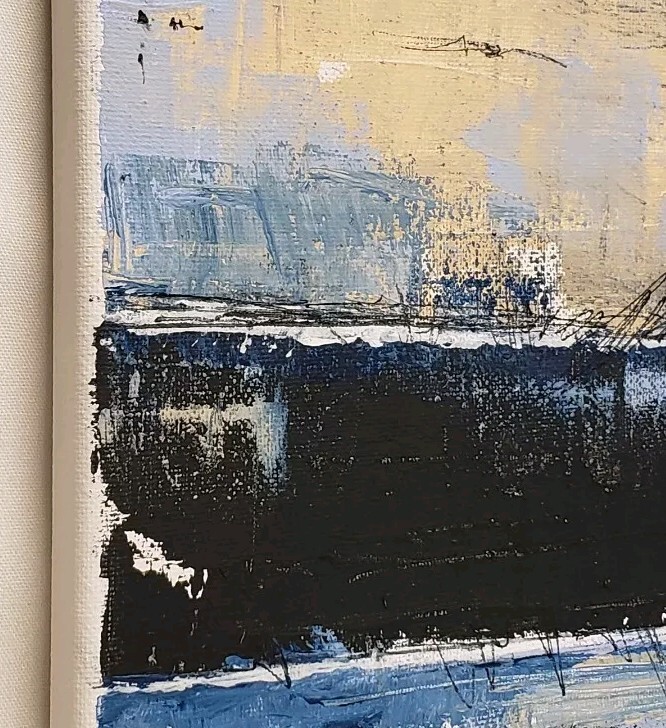 No.636 Original Abstract Modern Minimal Texturd Art Painting By K.A.Davis