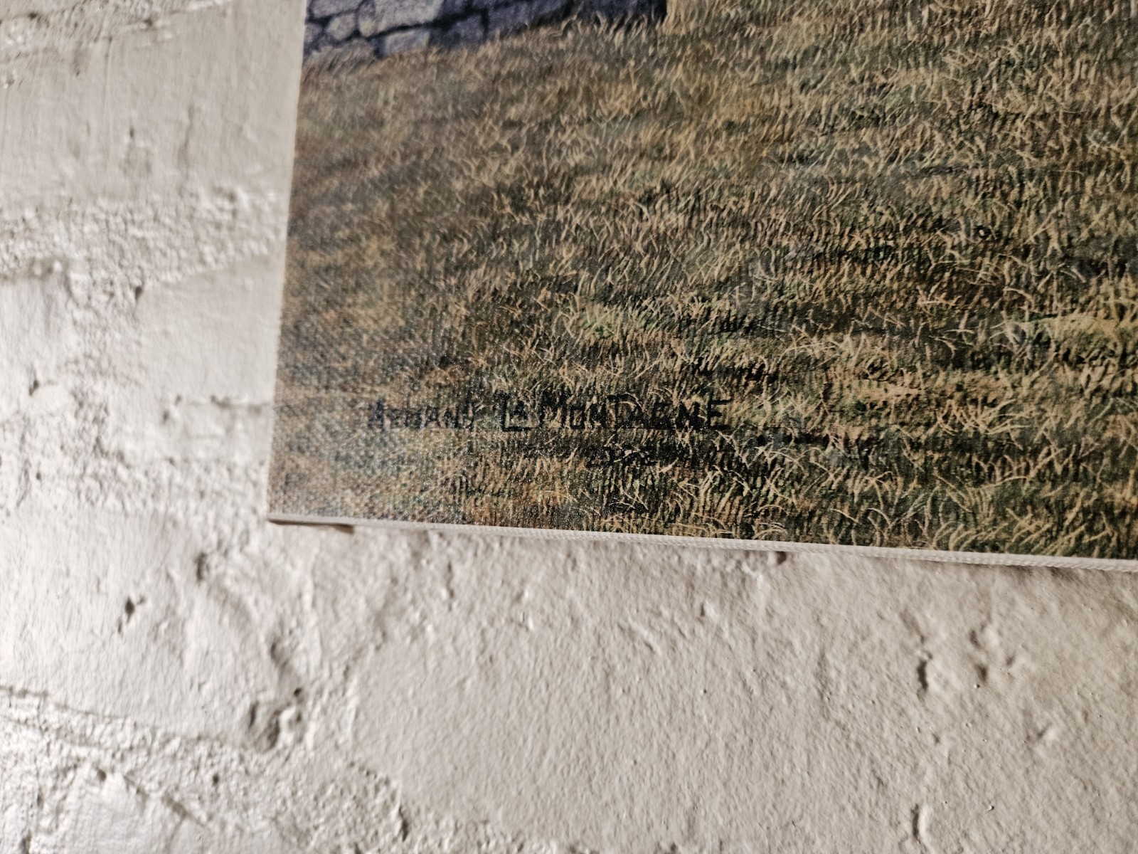 Armand LaMontagne signed print on canvas, Giclee, «My House»