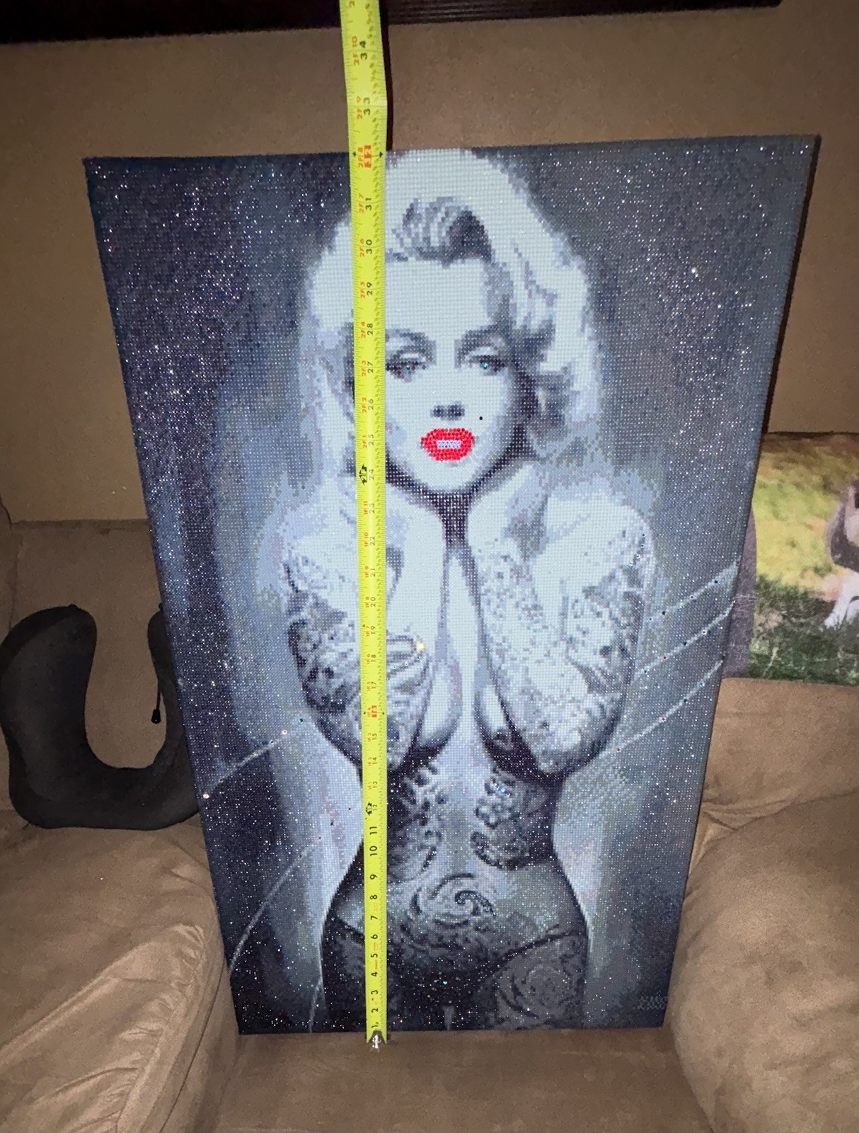 One Of A Kind Marilyn Monroe Stylized Diamond Painting 32 in X 20 in