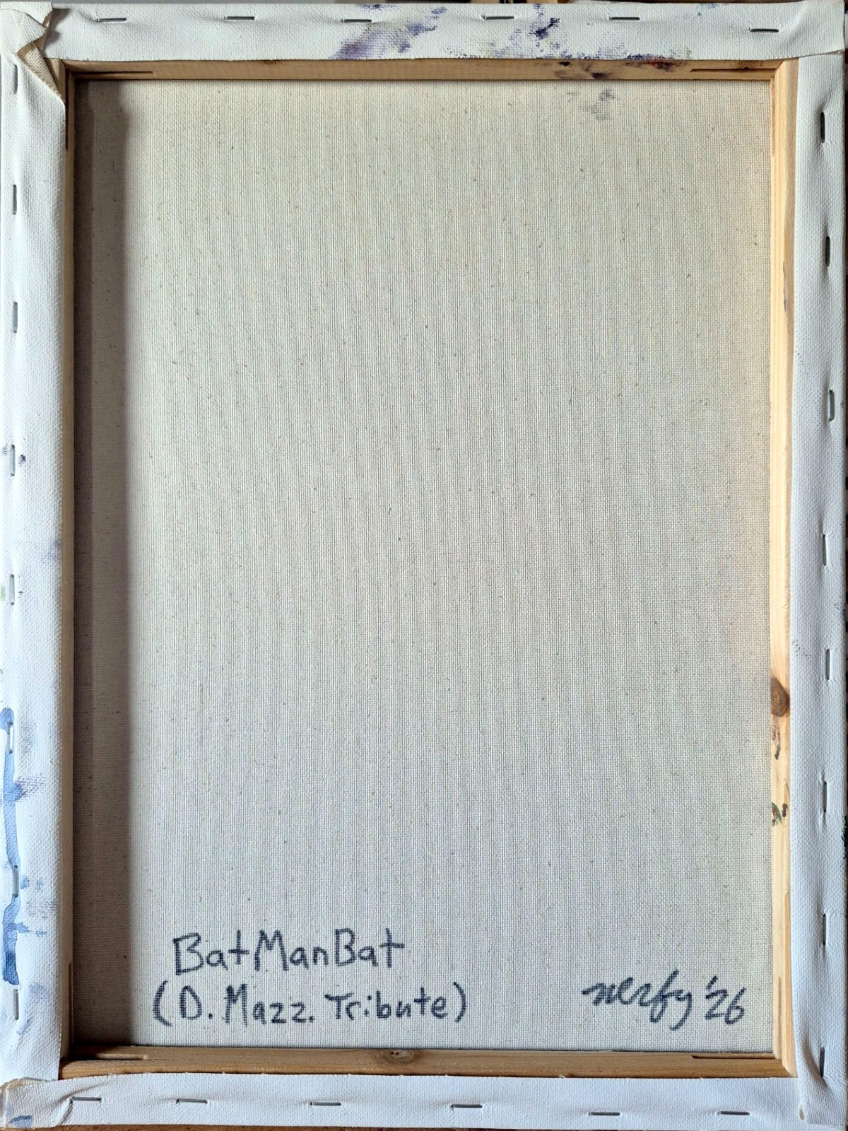Hand Painted David Mazzucchelli Year 1 Tribute Wall Art Acrylic Canvas 12×16 B24