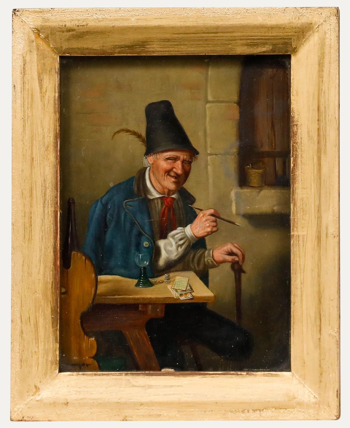 Karl Kaufmann (1843-1902/05) – Framed Late 19th Century Oil, In the Tavern