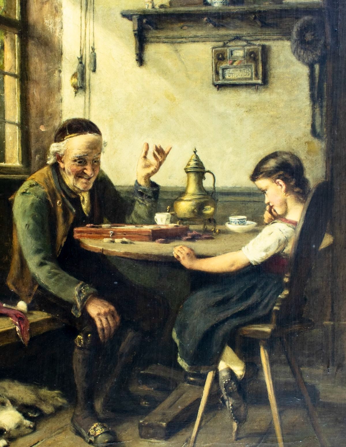 Hermann Plathner (German,1831-1902) oil painting antique 149293