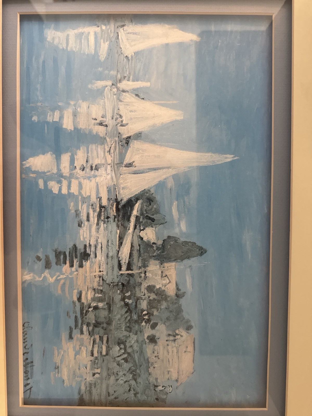 Claude Monet “Regatta at Argenteuil” Framed print from 1950s – 1970s