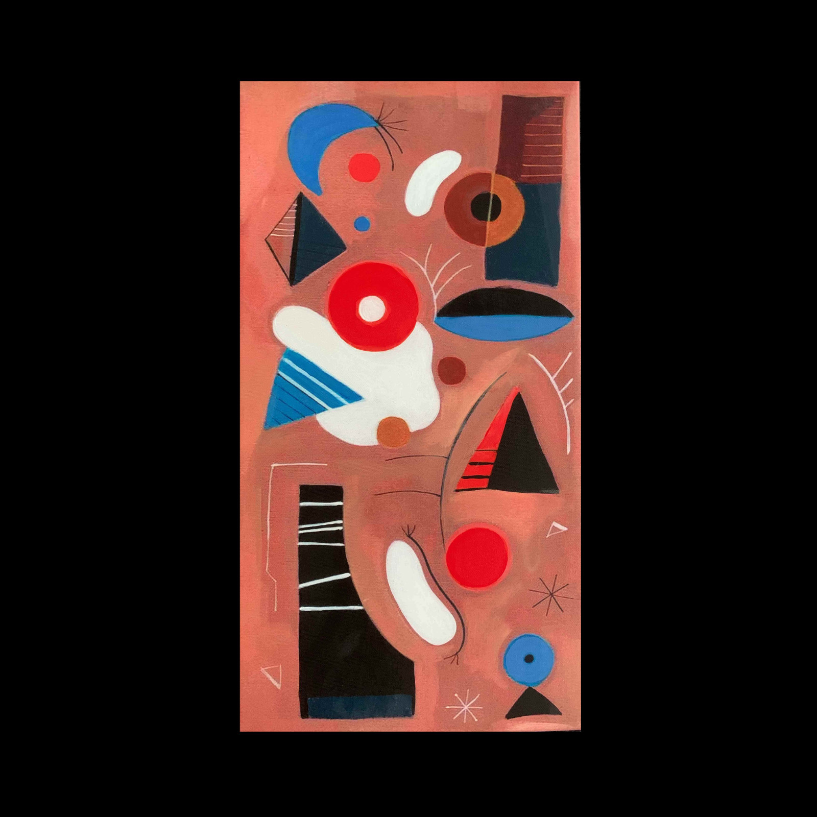 A Fusion of Styles Original acrylic painting on canvas FREE SHIPPING 8″ x 16″