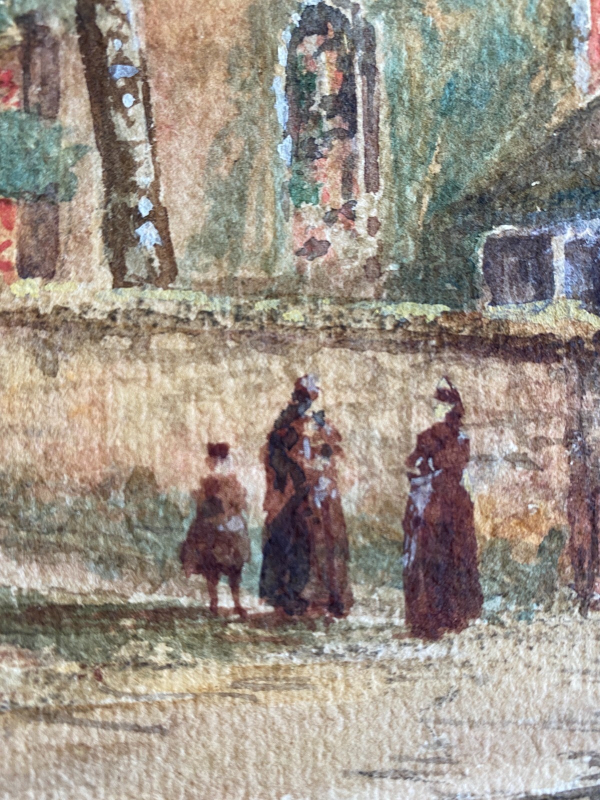 RP BONINGTON Signed Original Early 19th C Watercolor Gouache St Peter’s Church