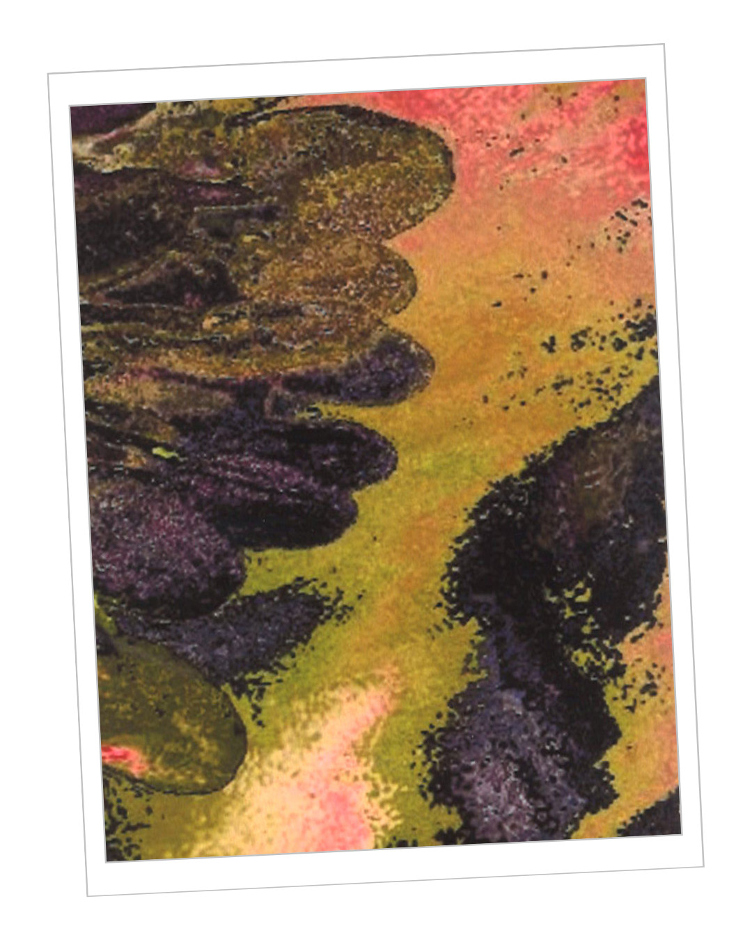 Mitak Artist Signed ACEO Miniature Art Print Abstract Collage 2.5″ x 3.5″ Inches
