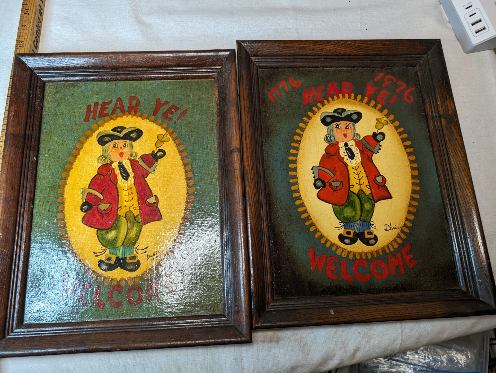 Vintage 1976 Signed Acrylic on Board Painting Signed – Doris
