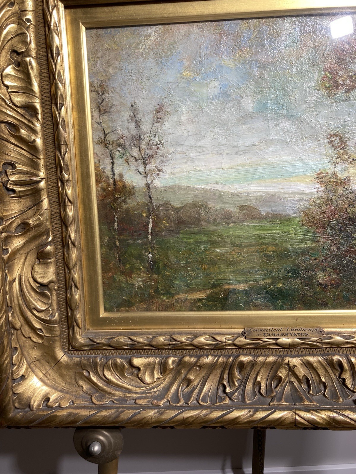 Cullen Yates American Tonalist Impressionist “Connecticut Landscape” Oil Ptg.