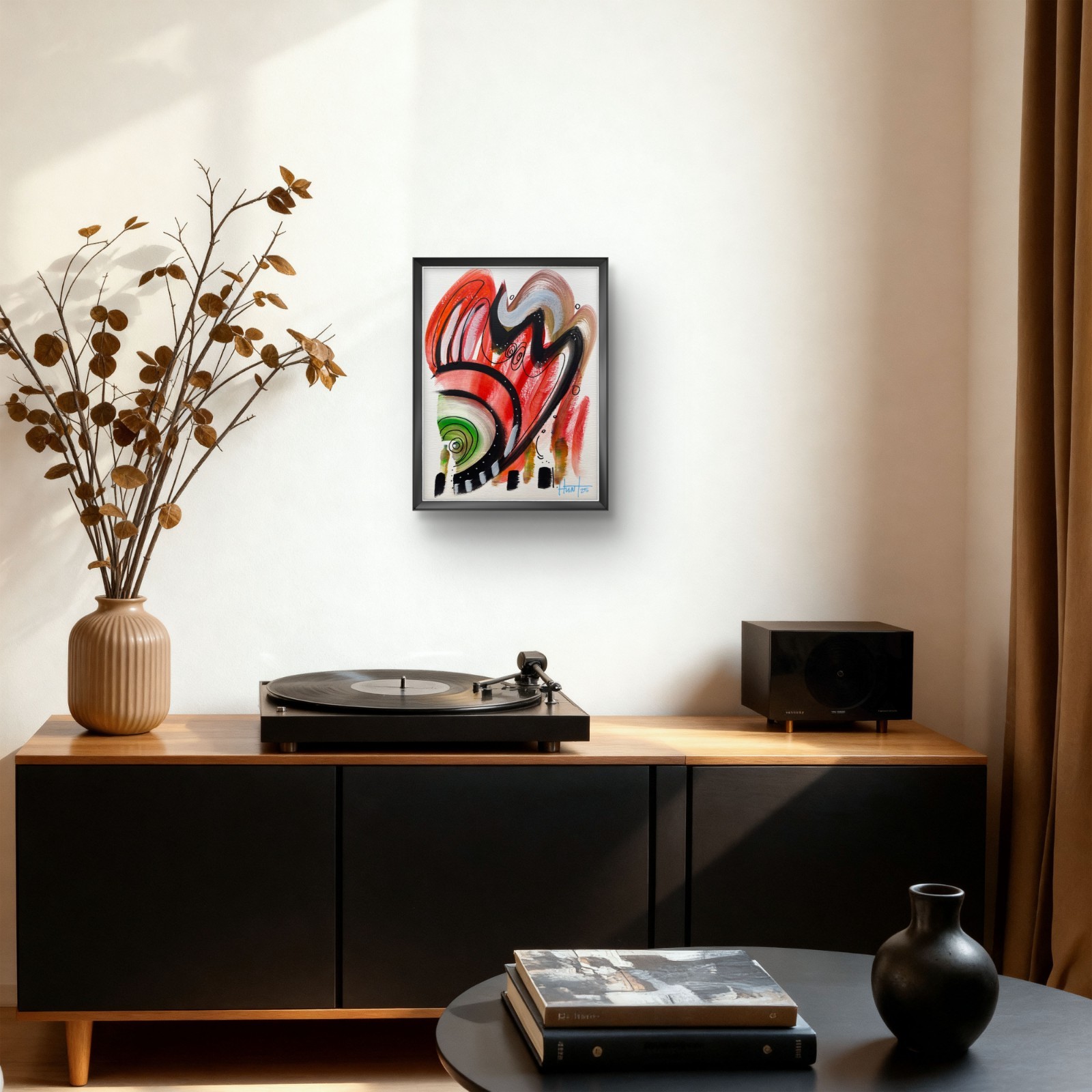 Contemporary Abstract Painting | Original Acrylic on Canvas Paper | 9×12 ooak
