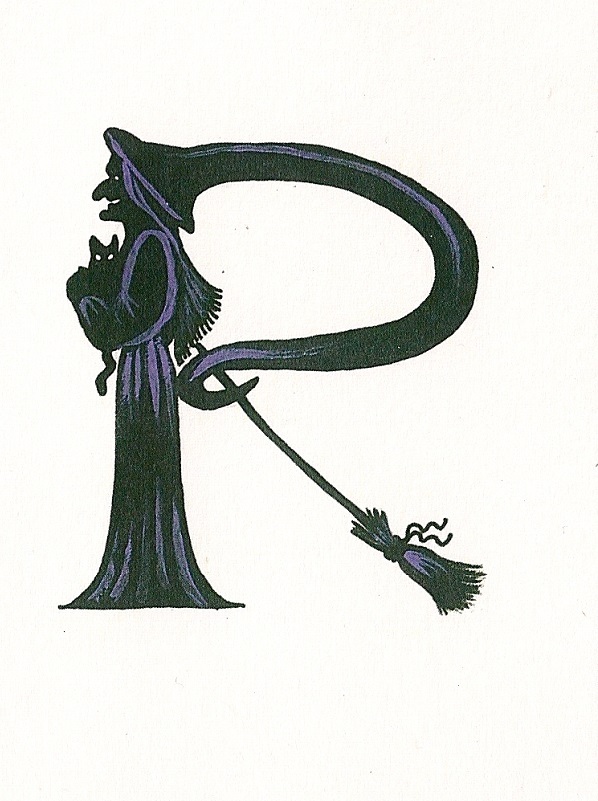SCRAPBOOKING HALLOWEEN ALPHABET LETTER R 1.5X2 RYTA DOLLHOUSE Print Of Painting