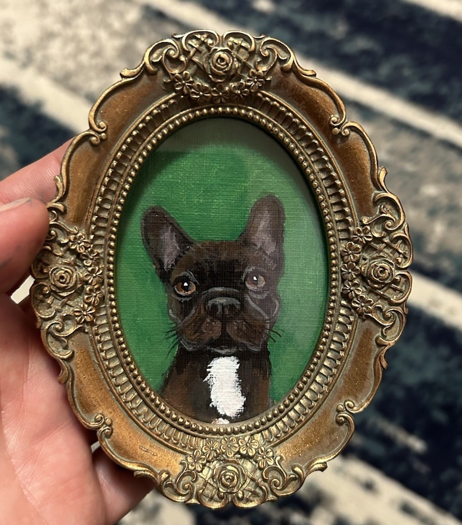 Custom Original Pet Portrait Cat Dog in 3”x 4″ Memorial Painting Process Videos