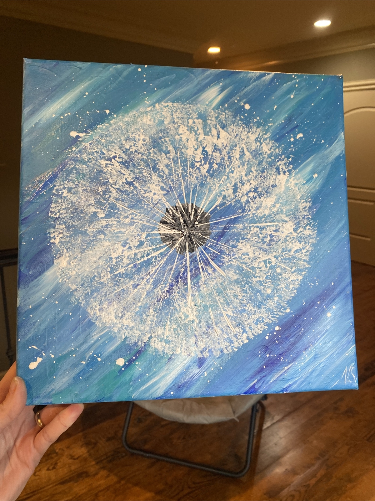 Dandelion,Original Painted On Canvas,Abstract,12/12