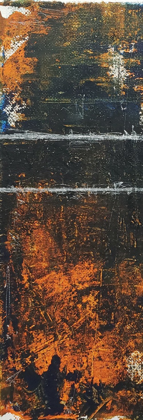 No.508 Original Modern Minimal Textured Oil And Cold Wax Painting By K.A.Davis