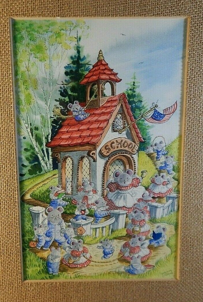 Original Watercolor (not a print), by Hallmark artist, Virginia Bleck 1929-2012.