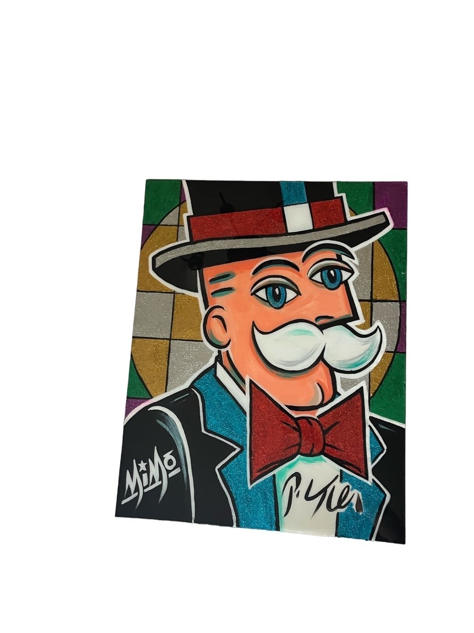 Mike Mozart MiMo Peter Keil Collab Painting Acrylic Metal Flake 1/1 28×22