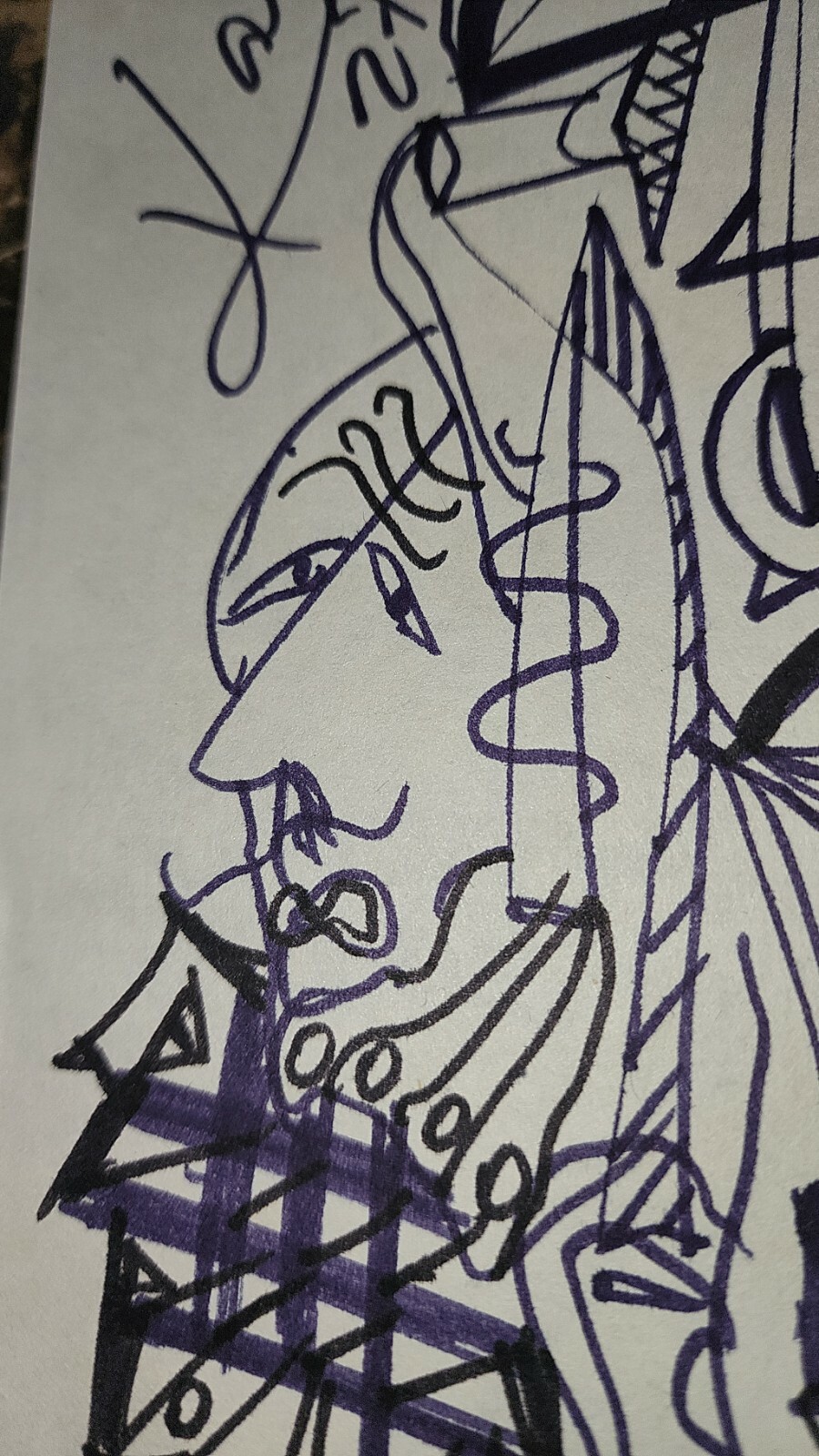 FINE: Antique Piece SUPER RARE / Kahn signed / Ink on cardboard / Dated