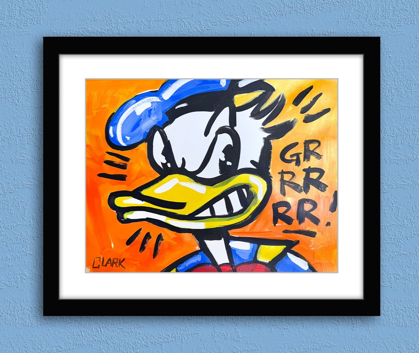 Striking «Donald Duck Study» 4 of 4 Pop Art – 9×12″ Acrylic Painting Media Paper