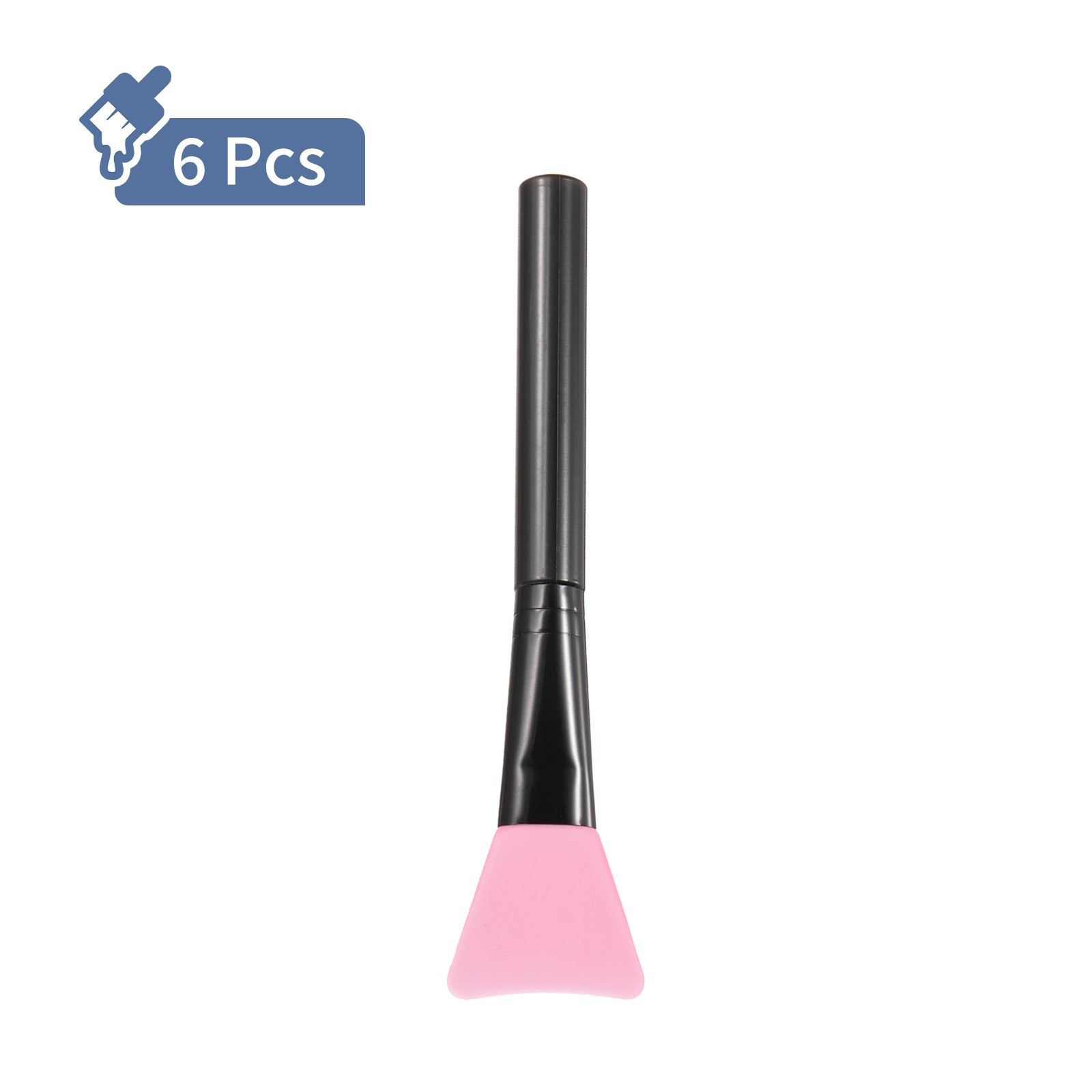 Silicone Epoxy Brushes Pink Applicator DIY Brush, Pack of 6