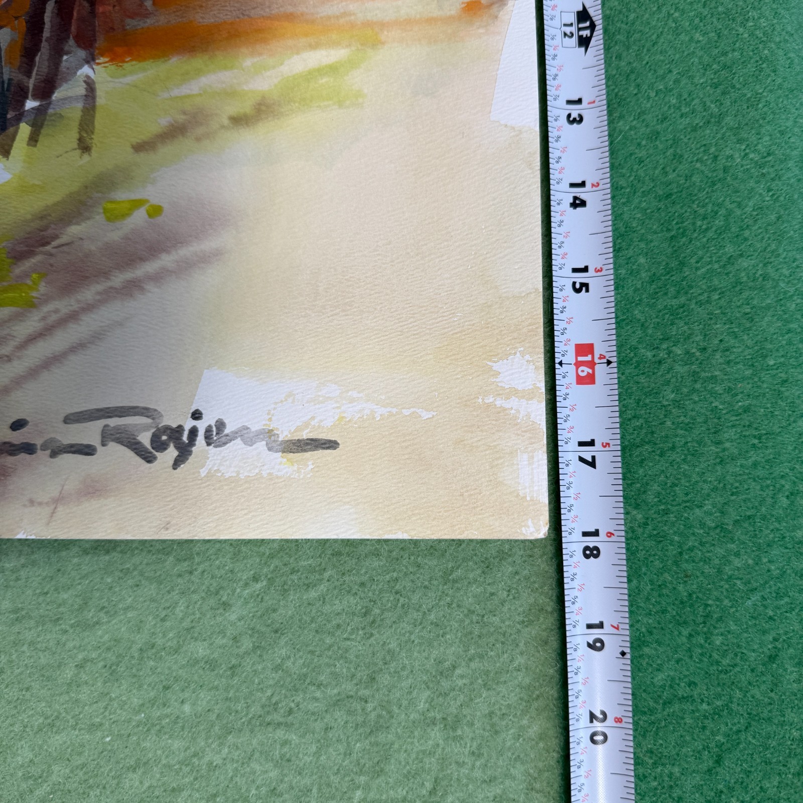 VTG 1960s HEINZ ROSIEN Signed Art Watercolor Painting 24×18 MCM Unframed