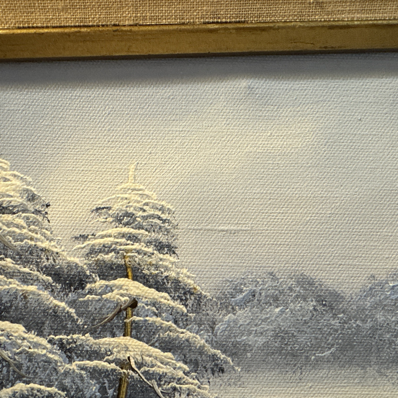 Vintage Signed Barrister Winter Scene With Gorgeous Handmade Frame 18×16 Total