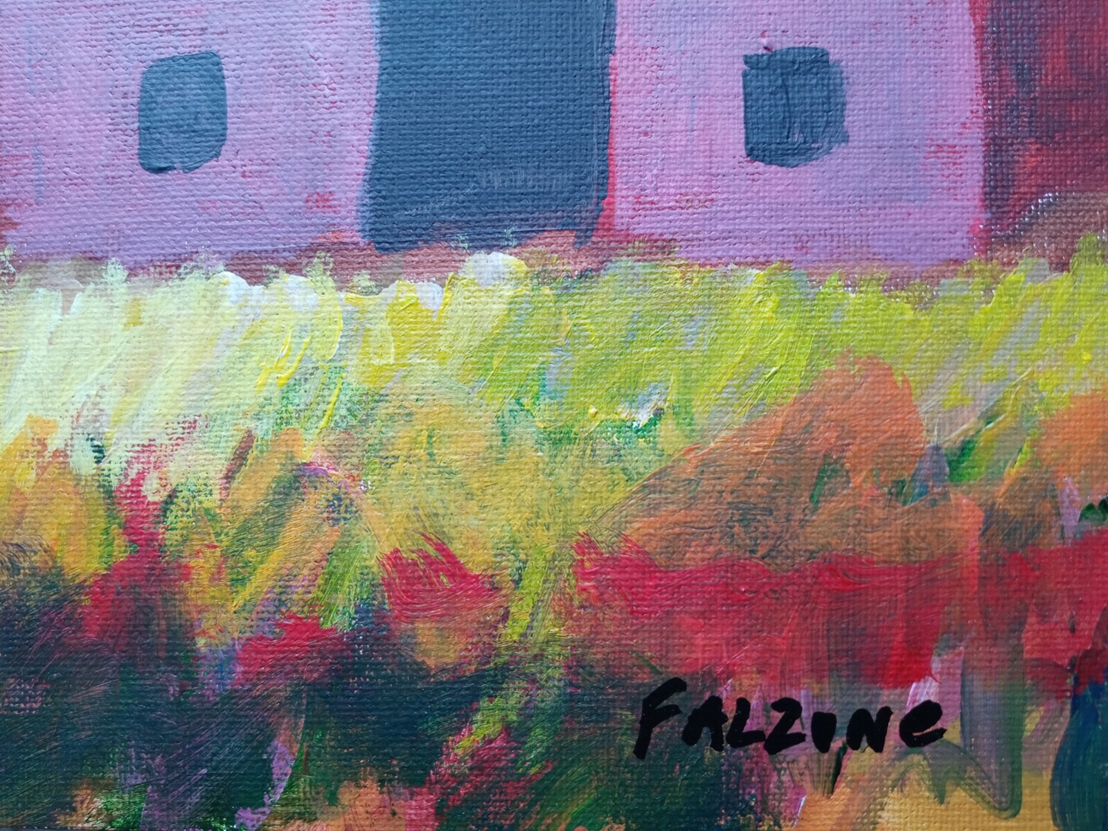 Impressionism Country Barn 11X14 Handmade Colorful ART Painting On Canvas Panel