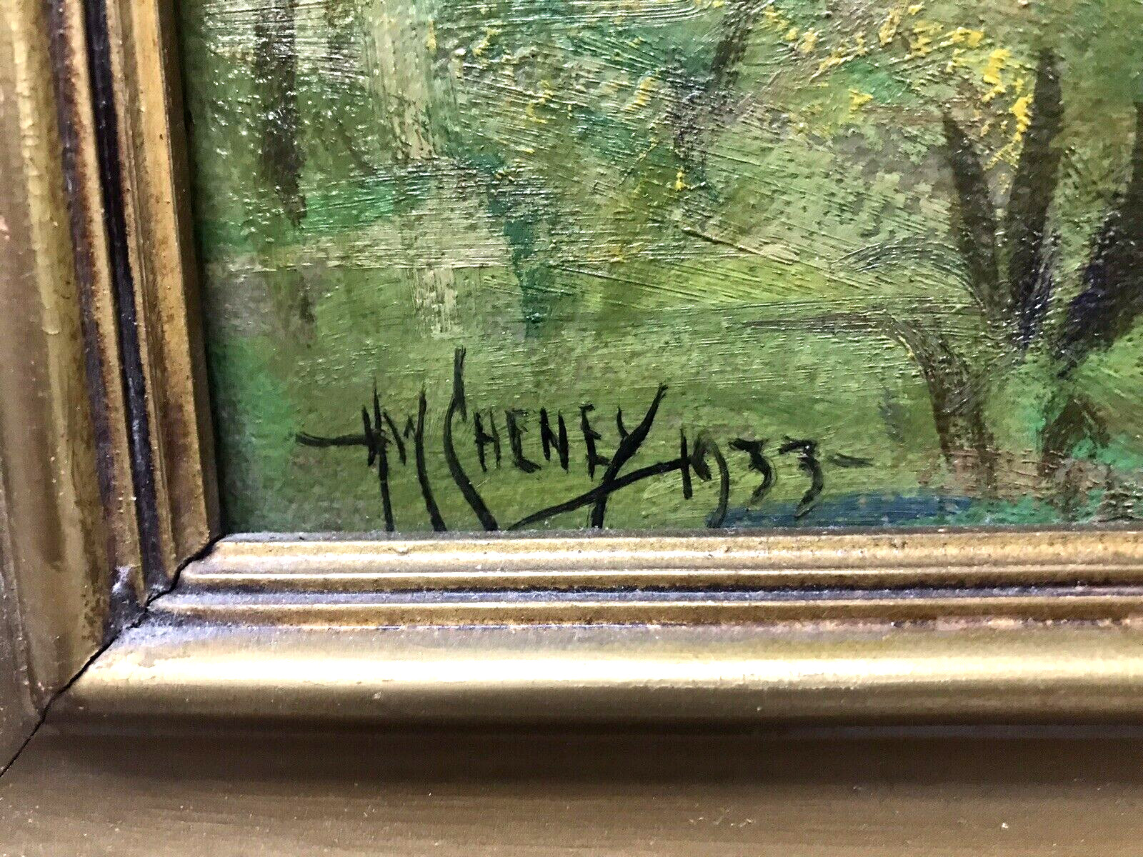 Original Signed & Framed Harold Cheney Oil Painting (1933 – Waban, MA) OOAK