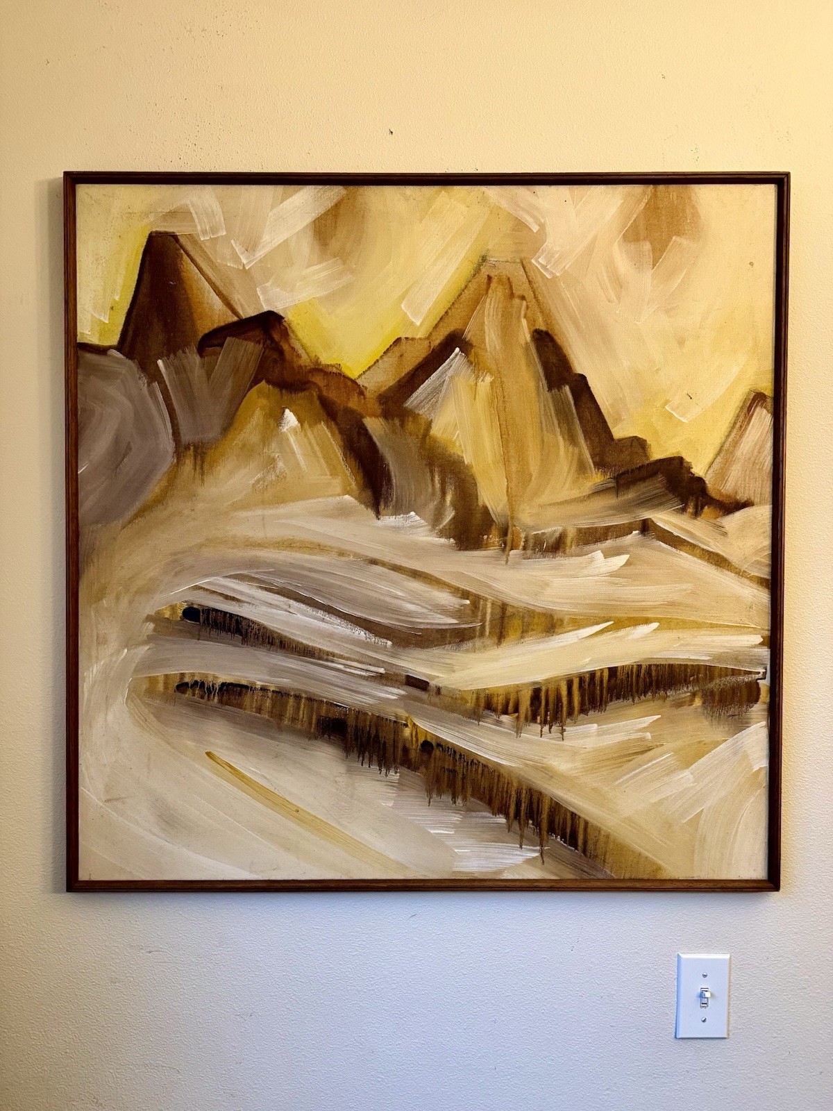 Large Abstract Oil Painting Expressionist Textured Framed Wall Art Original