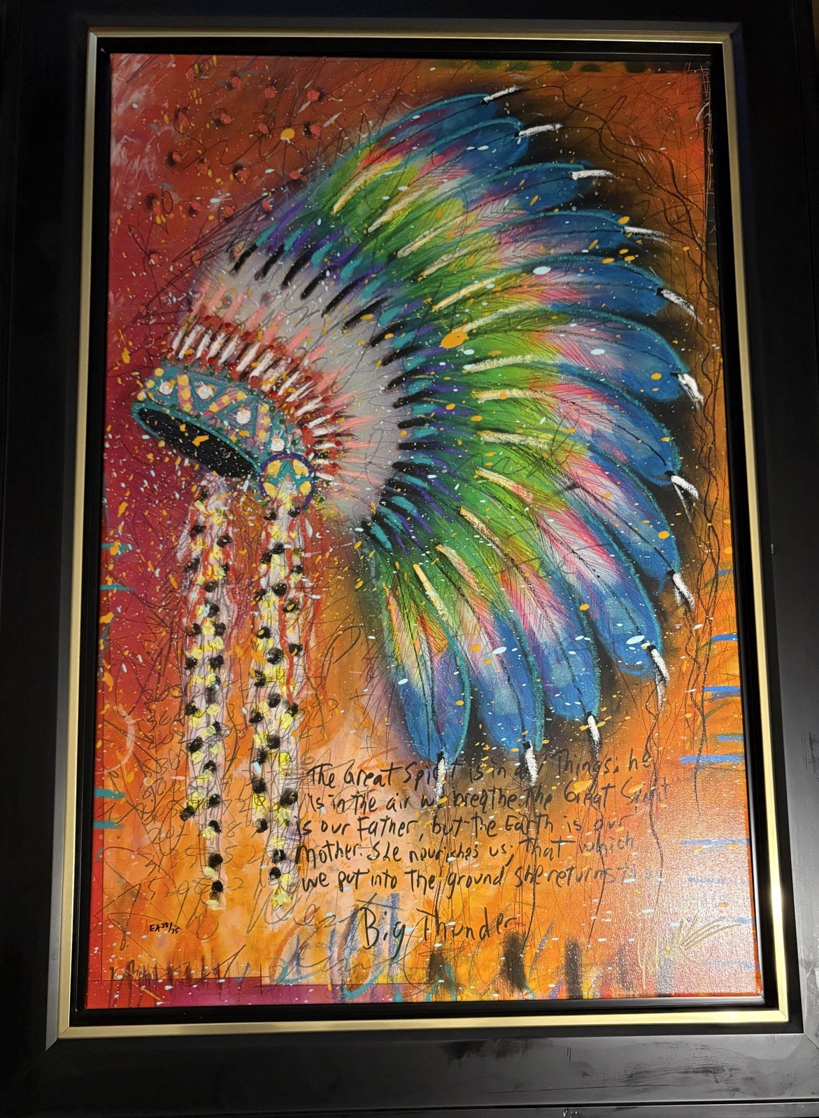 Tim Yanke – Big Thunder – Embellished Giclee On Canvas (58/75) LIMITED!