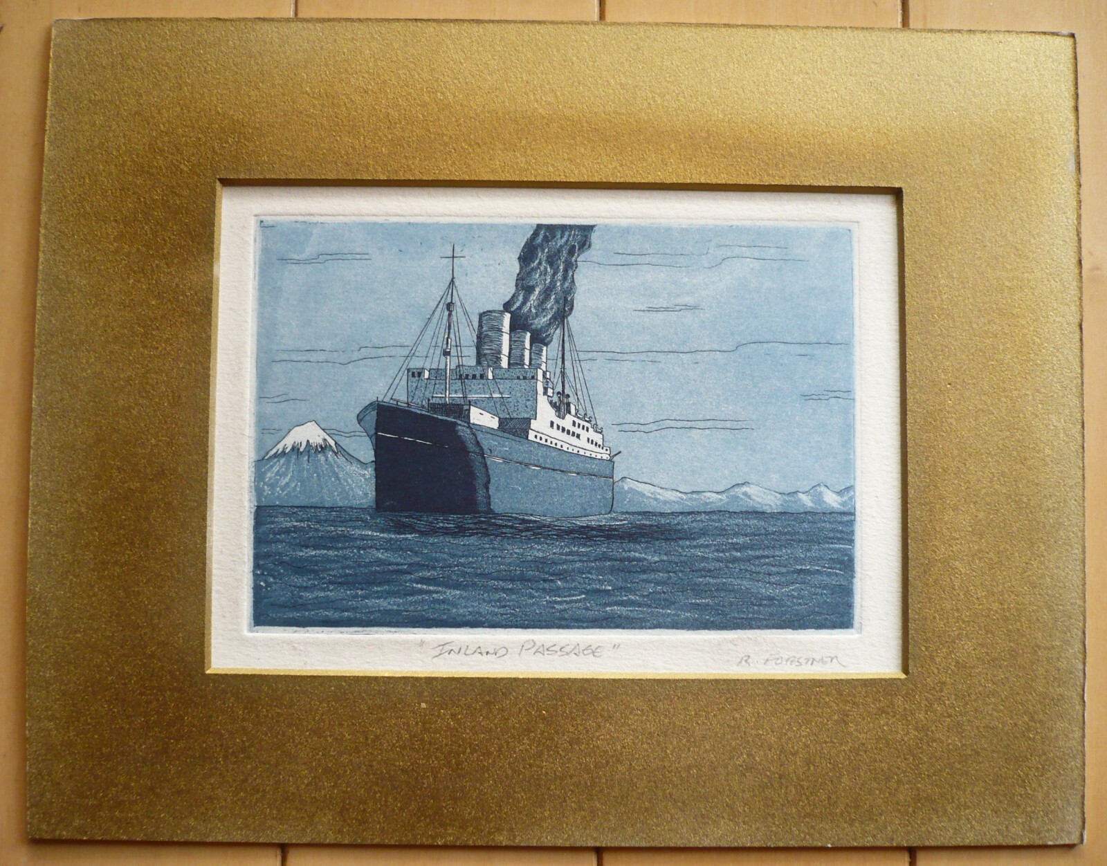 ROBERT FORSTNER, PENCIL SIGNED VINTAGE PRINT COLOR ETCHING, MODERN & LISTED ART