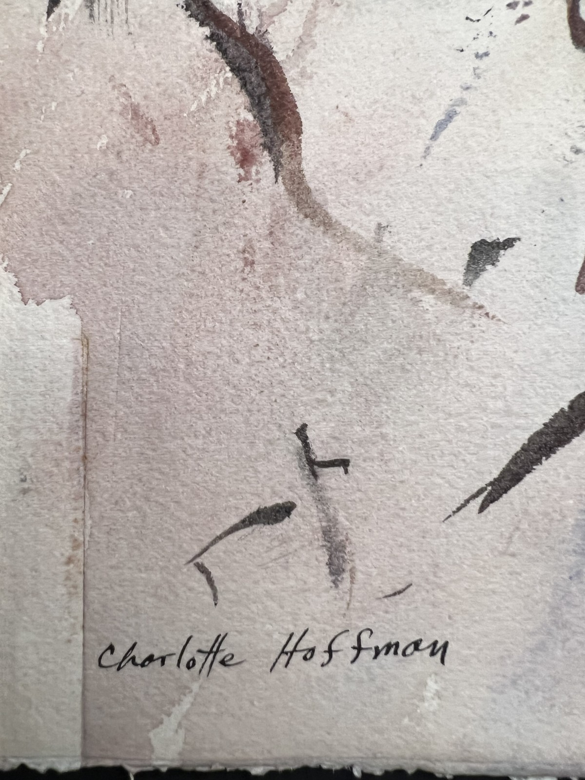 Little Town Landscape–Medium Size Watercolor–Charlotte Hoffman-Mid 20th C NY Art