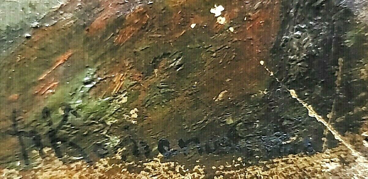 Roman Kochanowski Original Oil Landscape 16.5cm x 34cm *Needs Conservation