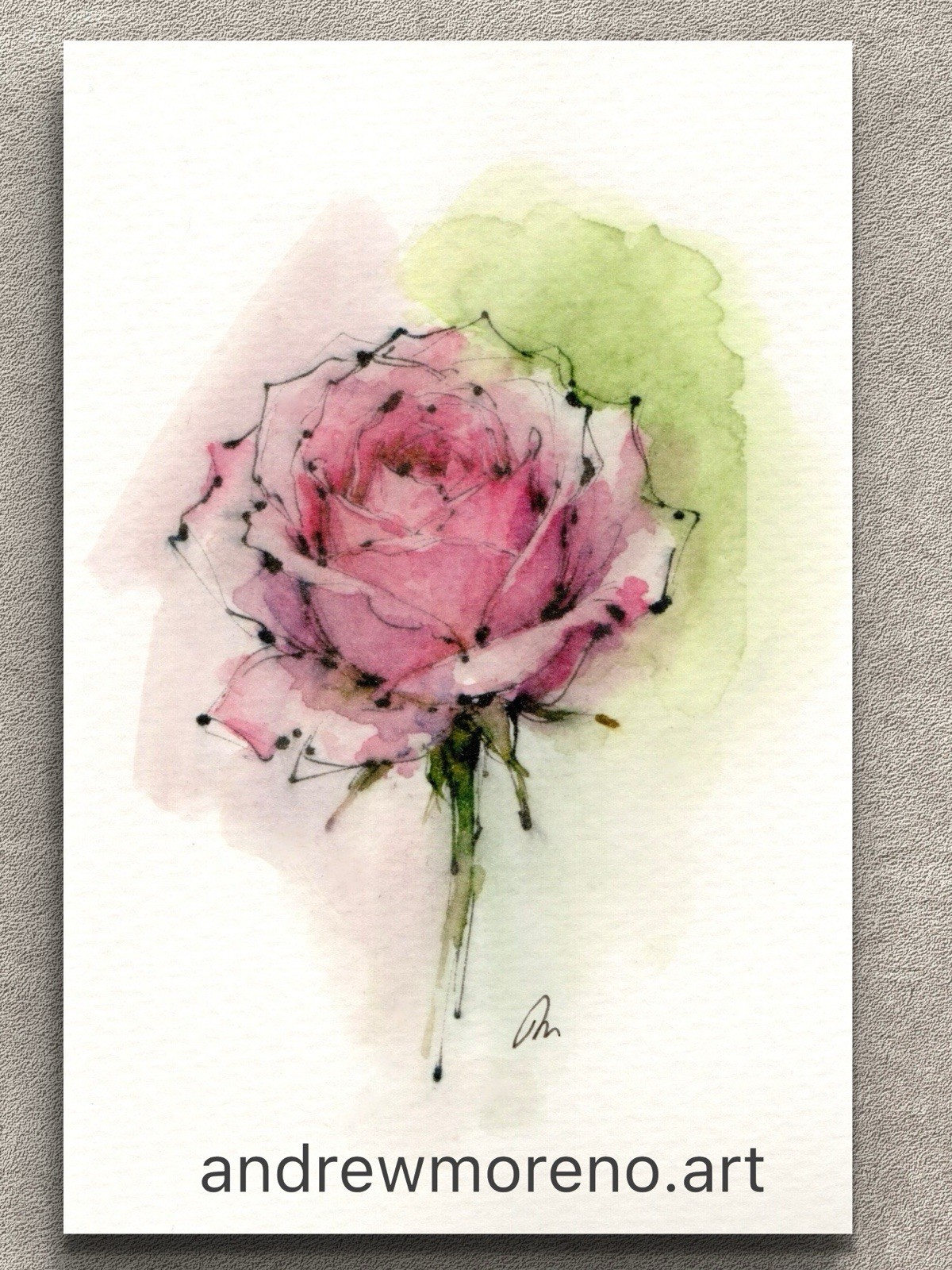 Original Watercolor Rose Painting Collection – 4×6 Collectors Size